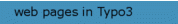web pages in Typo3