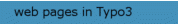 web pages in Typo3